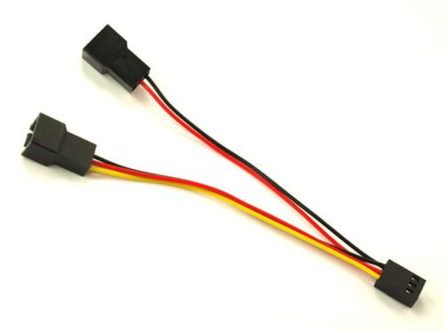 Fan 3 pin to Y Splitter Cooling Fan Wire Cable Connector Adapter – PC Computer