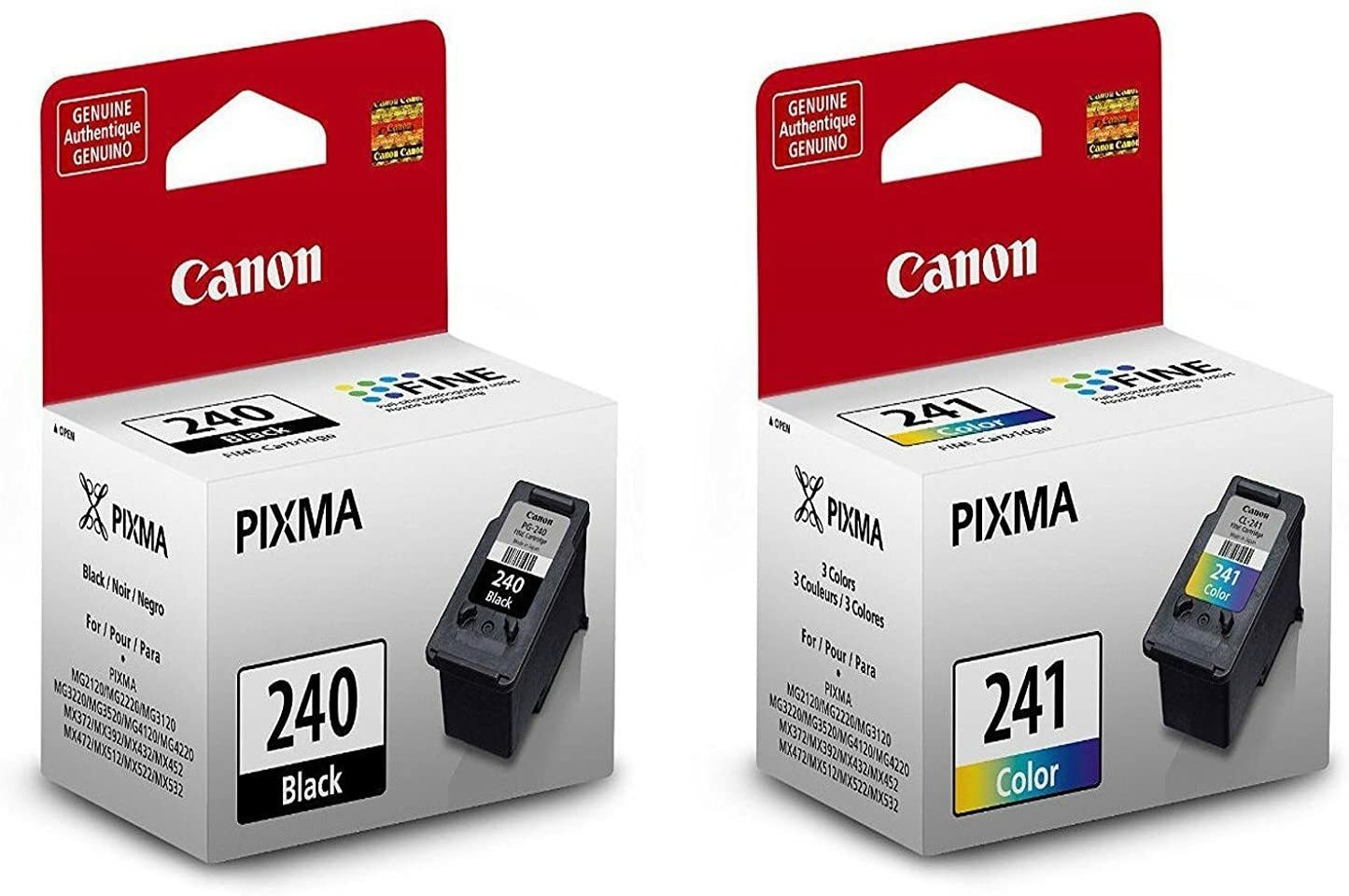 Genuine Canon PG-240 CL-241 / PG-240XL CL-241XL Black / Color Ink Cartridge NEW