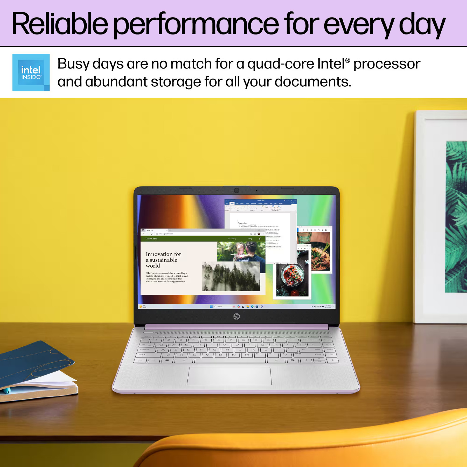 HP Laptop Computer 14″, Quad-Core Intel N150, 16GB RAM 628GB Storage, Win 11 Pro