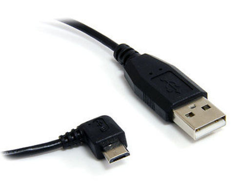 1 ft. Short USB 2.0 A Male to Micro-B Male Right-Angle (90°) Cable – USB-1501R