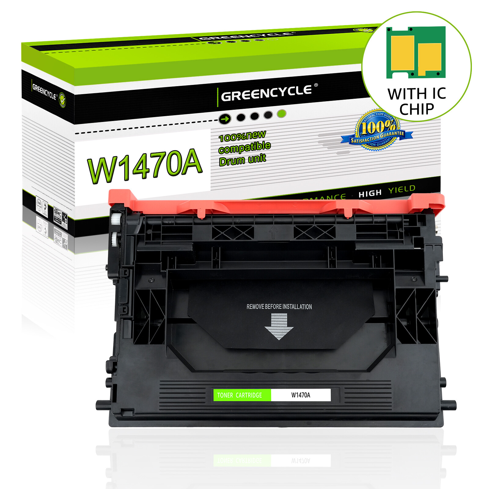 1PK W1470A 147A Toner Cartridge with NEW CHIP for HP LaserJet M610n M611x M612dn