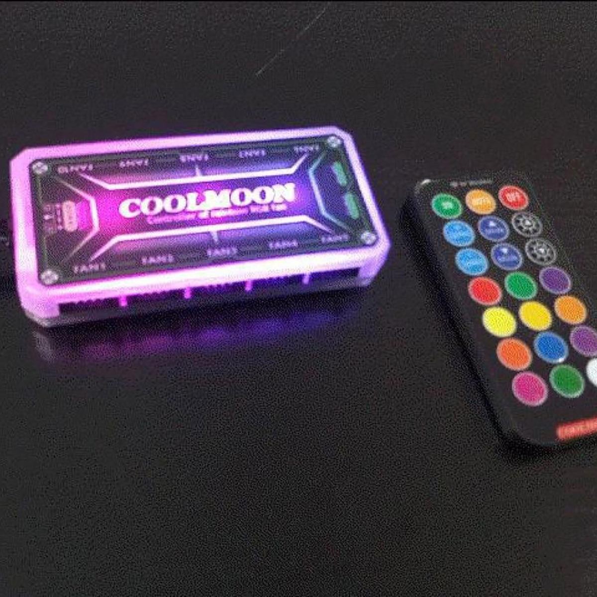 Adjustable RGB Light Fan Controller Remote Control Computer Case Hub Adapter Kit