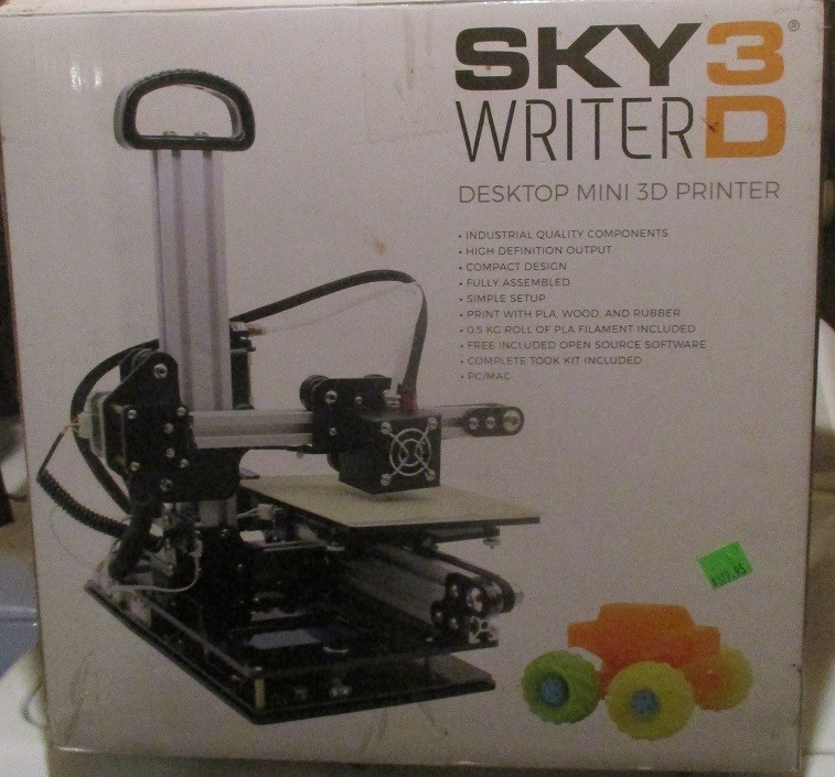SkyWriter 3D Mini Desktop 3D Printer FS-8 Possibly Works/Parts Read Description
