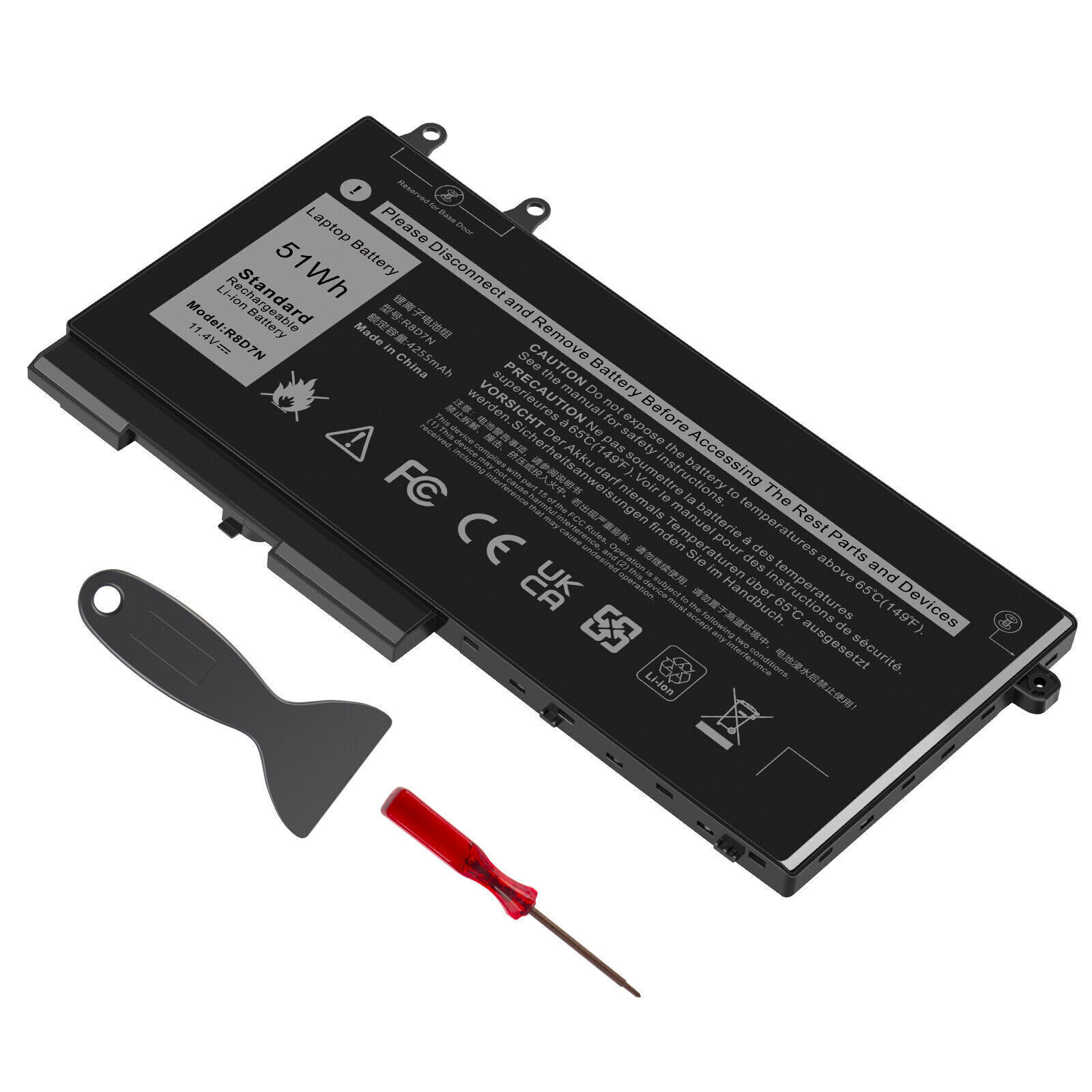 R8D7N Battery for Dell Latitude 5400 5401 5410 5411 Type 11.4V 51Wh W8GMW 1V1XF