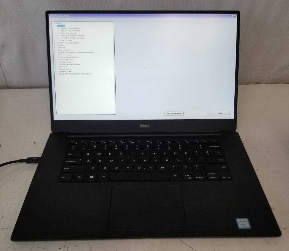 Dell Precision 5520 15.6″ i7-7820HQ 16GB RAM No SSD No OS/ Batt