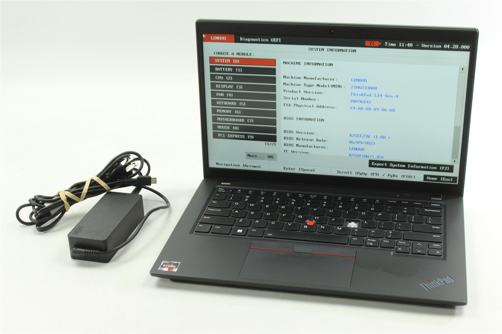 Lenovo ThinkPad L14 Gen 4 14″ Ryzen 5 Pro 7530U 2.0GHz 256GB SSD 16GB RAM W11P