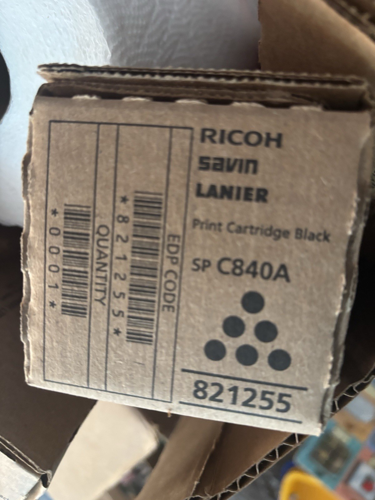 Ricoh SP C840A Black Print Cartridge