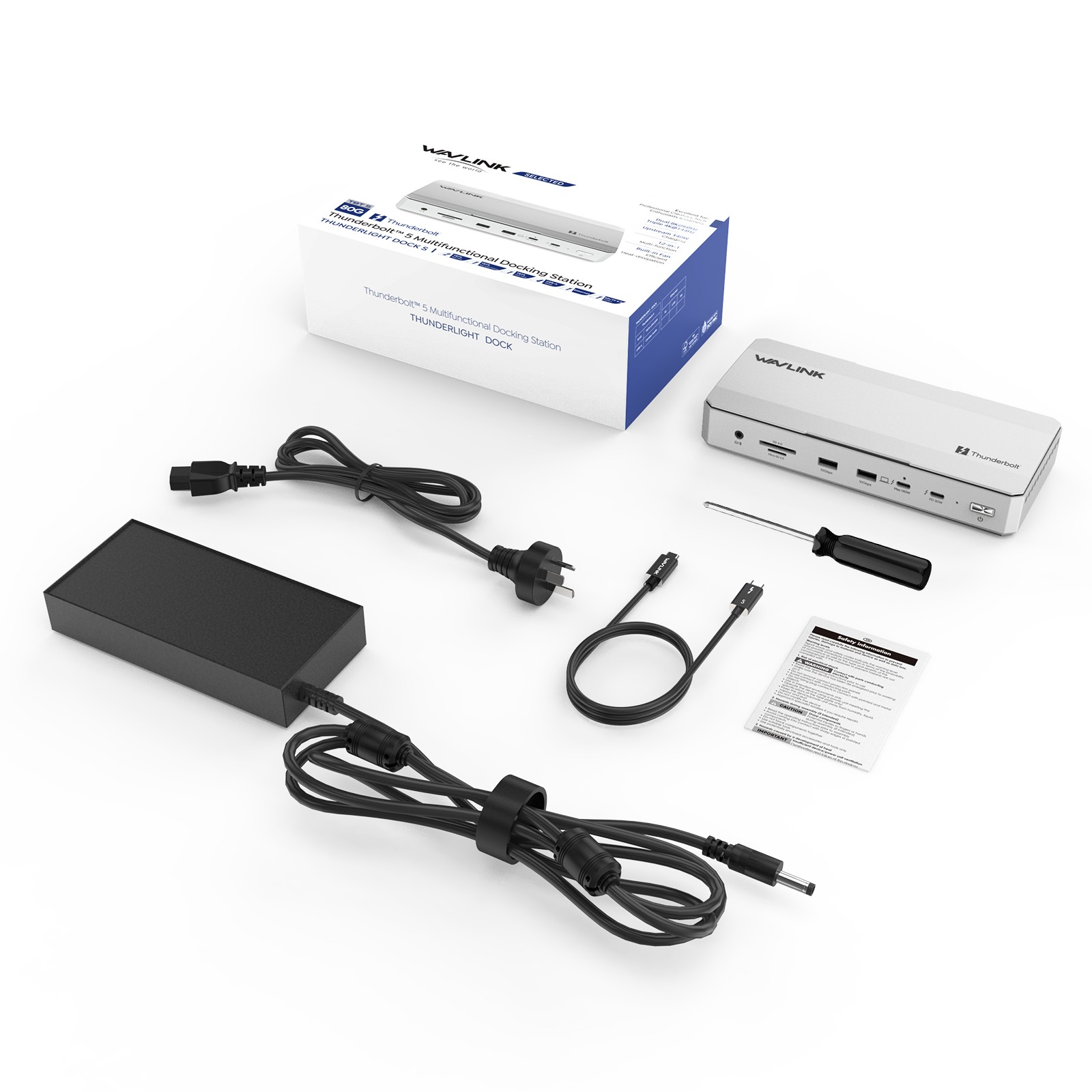 Thunderbolt 5 Dock with 140W Max Charging up to 8K 3 Displays Hub USB-A 10Gbps