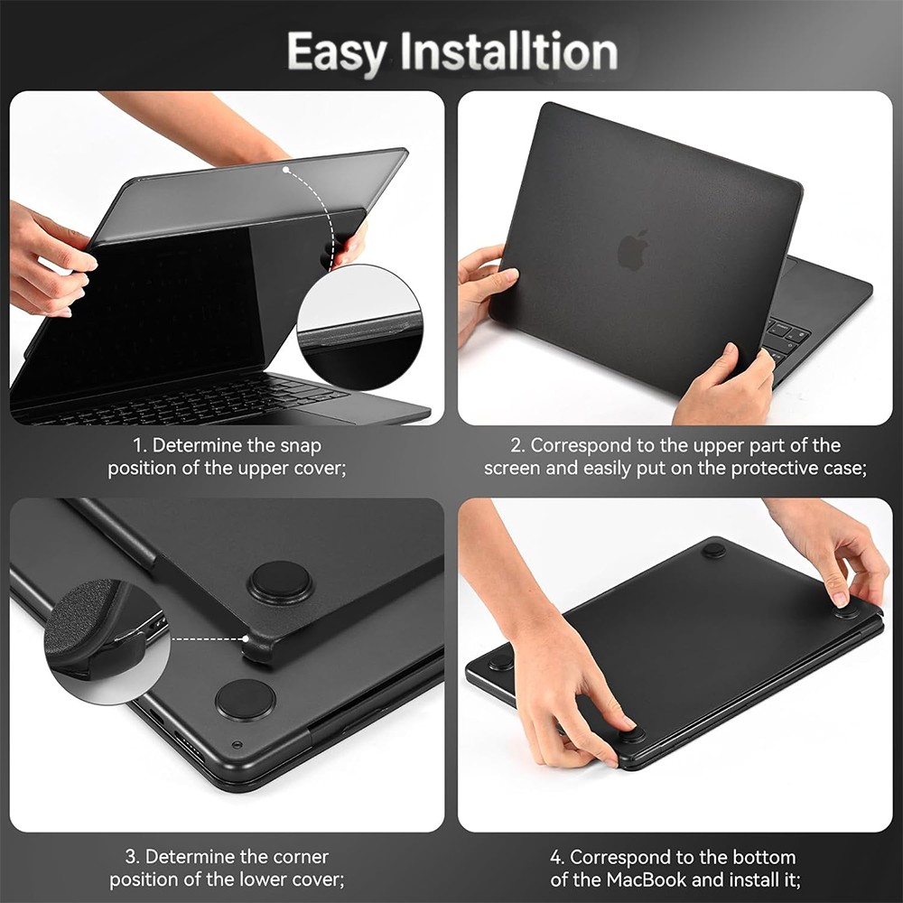 For MacBook Neo 13″ A3404 Hard PC Shell Case +Screen Protector+Keyboard Cover
