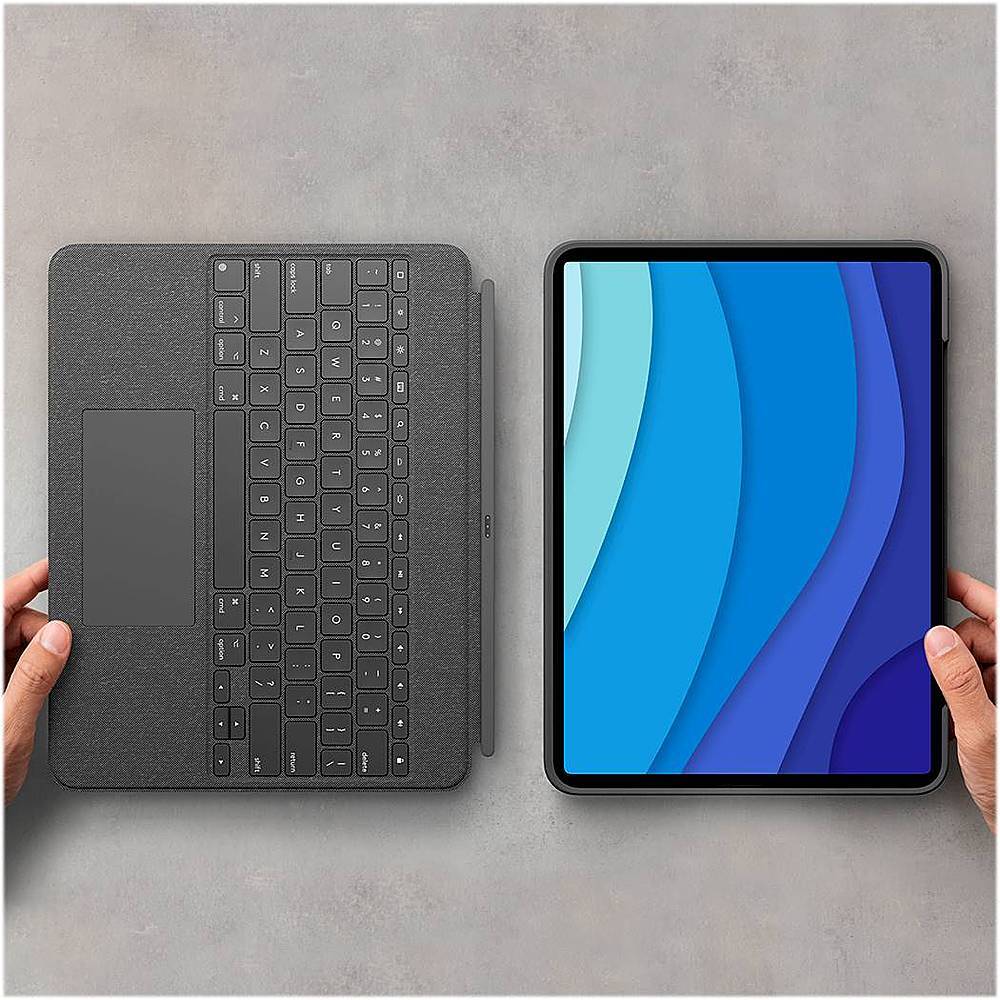 Logitech Combo Touch Keyboard Case for 12.9″ Apple iPad Pro 5th Gen.-Oxford Gray