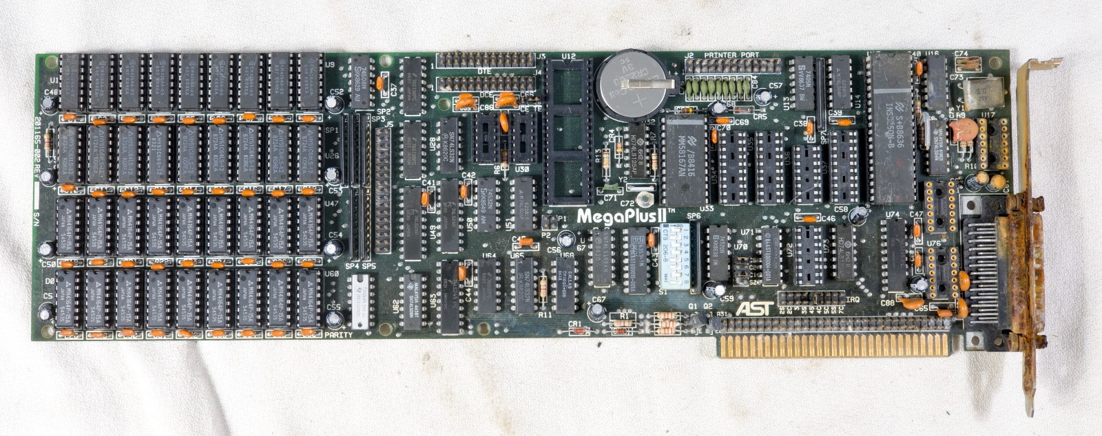 Vintage AST MegaPlus II memory expansion serial RTC 256KB 8 bit ISA ISAQ24
