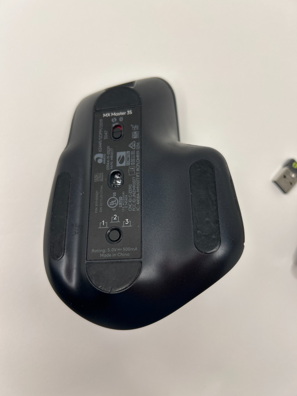 Logitech MX Master 3S bluetooth Wireless Laser Mouse Black w/ usb dongle