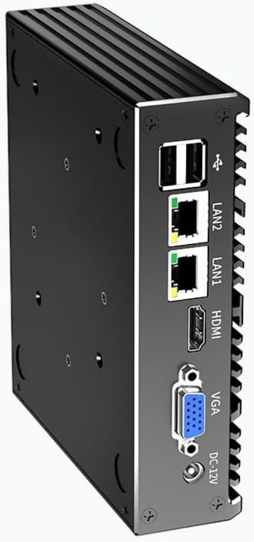 Fanless Mini PC, Industrial PC, Mini Computer Dual Core N2840, 4K HD+VGA, 2Gi…
