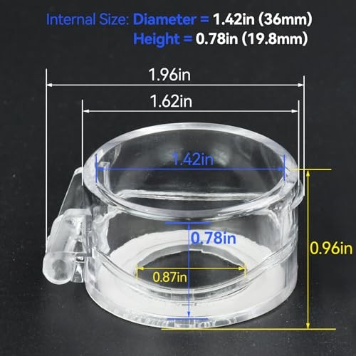 2Pcs 22mm Push Button Switch Transparent Protective Cover 22mm Hole; H24x41mm