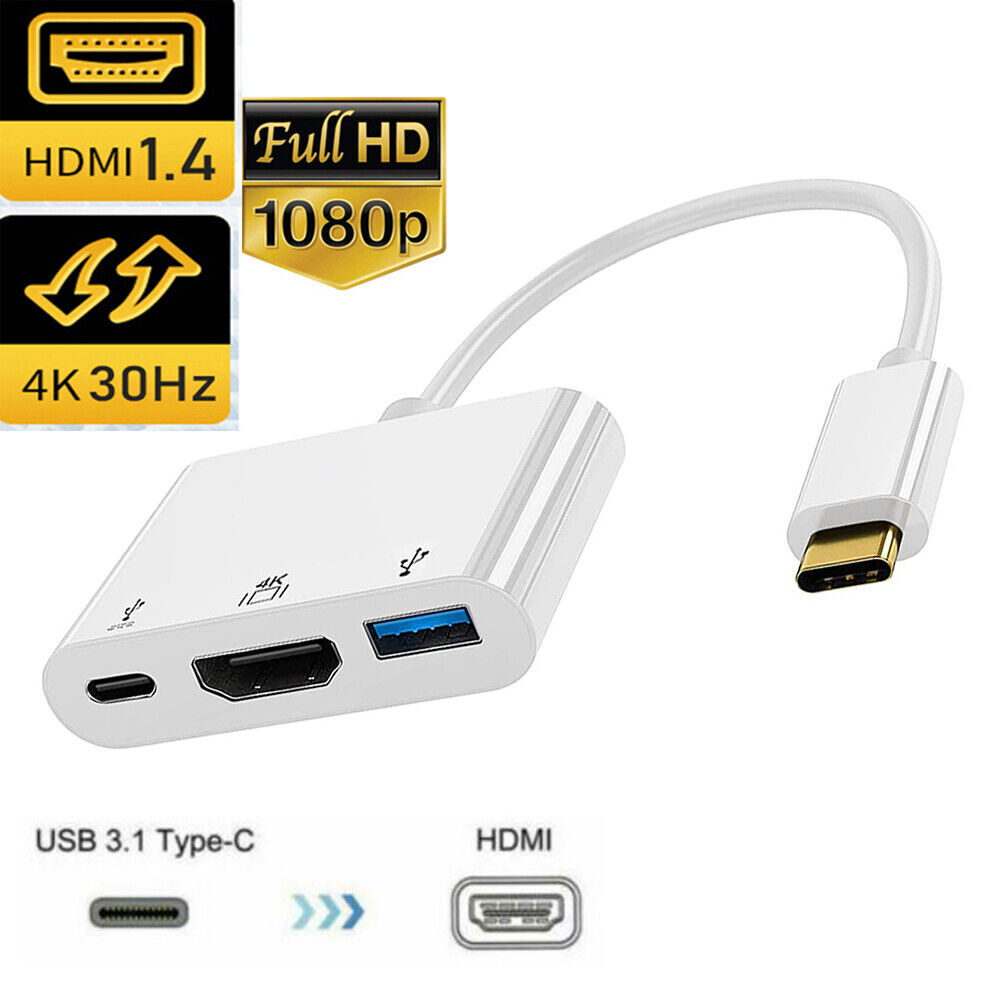 USB Type C to HDMI 4K VGA Adapter Apple USB-C to VGA Multiport Adapter Cable Hub