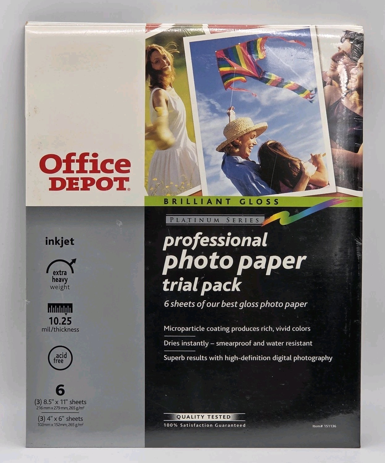 Office Depot Professional Photo Paper 8.5″x 11″ & 4″x6″ 3 Sheets Ea. Gloss 4 Pks