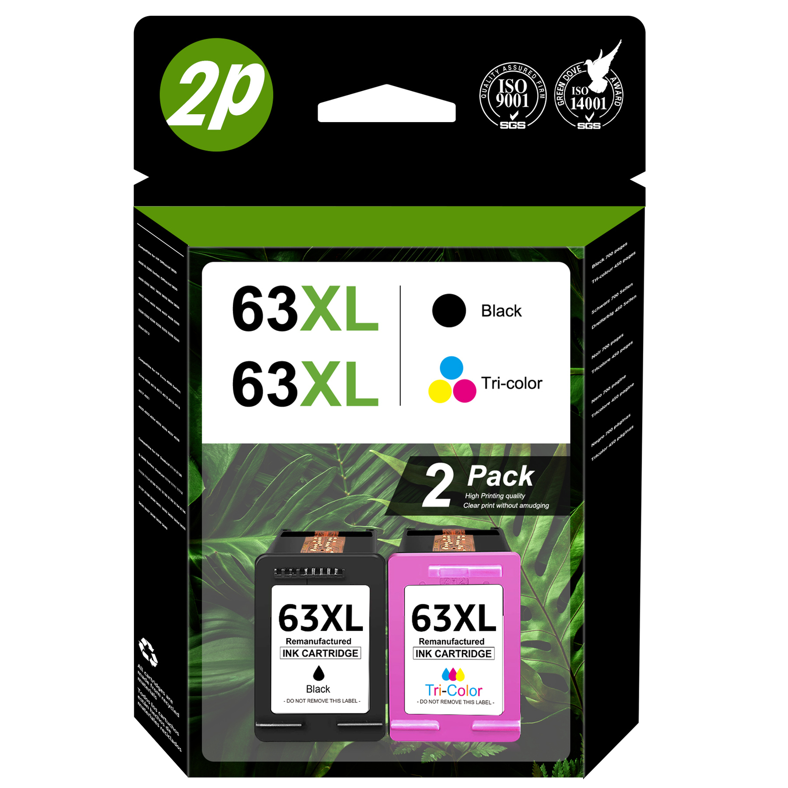 63 XL Black Ink for HP 63XL OfficeJet 3832 4650 4655 5200 5255 5258 Printer LOT