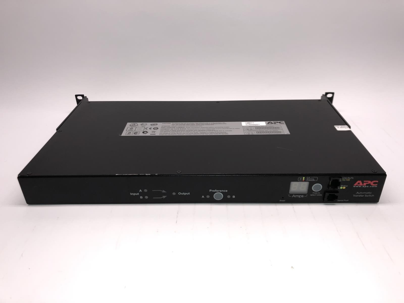 APC AP7721 Automatic Transfer Switch 10A/230V, 12A/208V, C14 IN, (12) C13 OUT