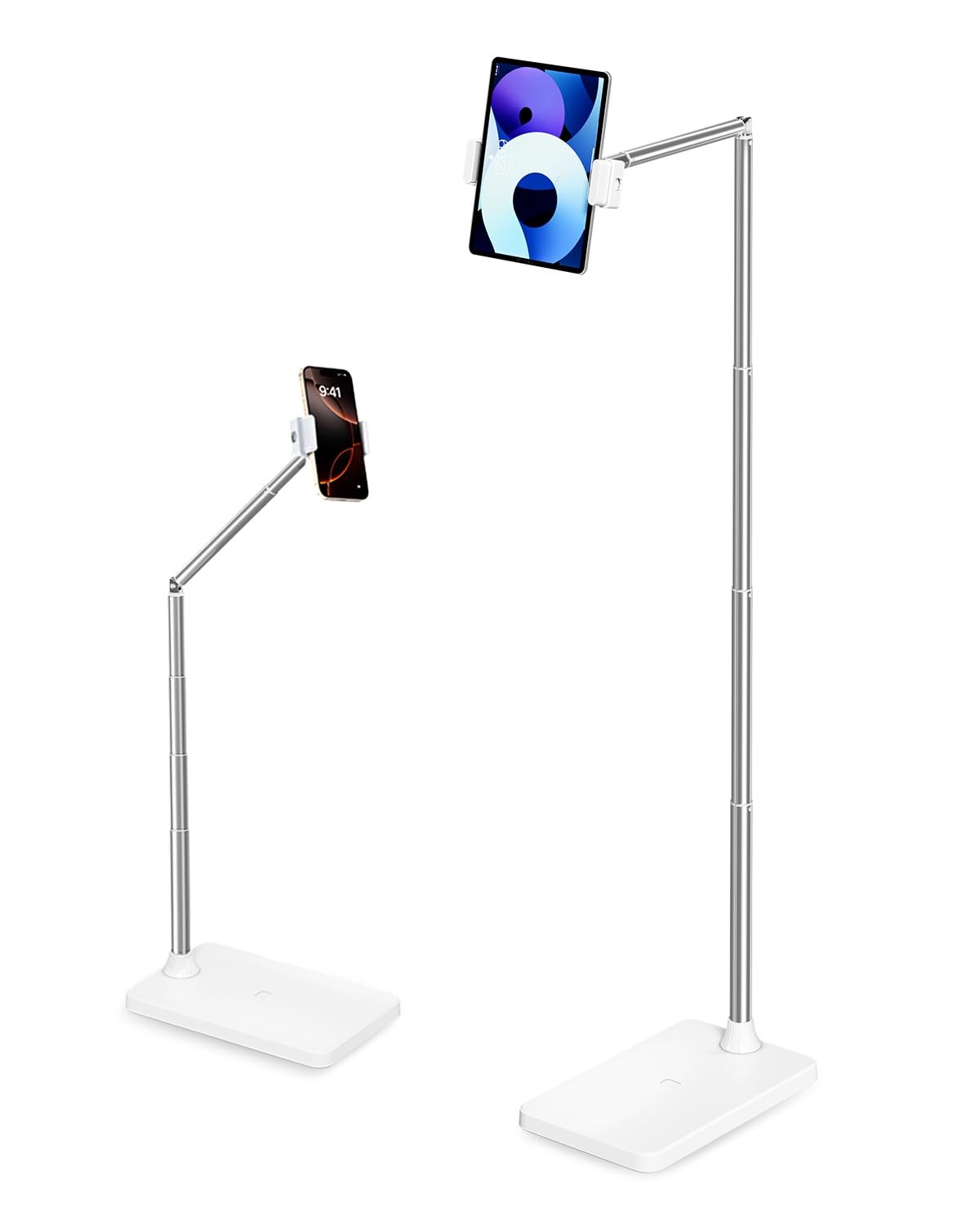 Tablet Floor Stand, Adjustable iPad Holder for Bed & Sofa – 360° Rotating Lon…