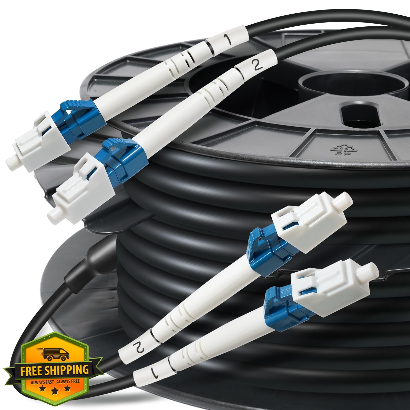 Yunsufiberpro OS2 LC to LC Aerial/Burial Fiber Cable 400ft
