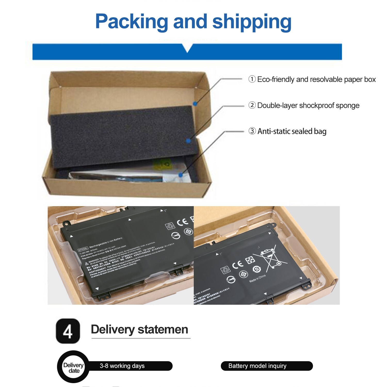 41.9Wh Battery For HP Pavilion 15-CS0079TX 15-CS0080TX 15-CS0081TX 15-CS0082CL