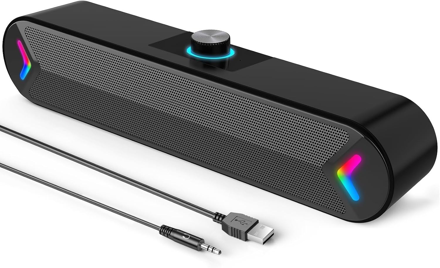 Plug-and-Play A39PRO PC Speakers: 10W Stereo Soundbar with Touch Volume Control