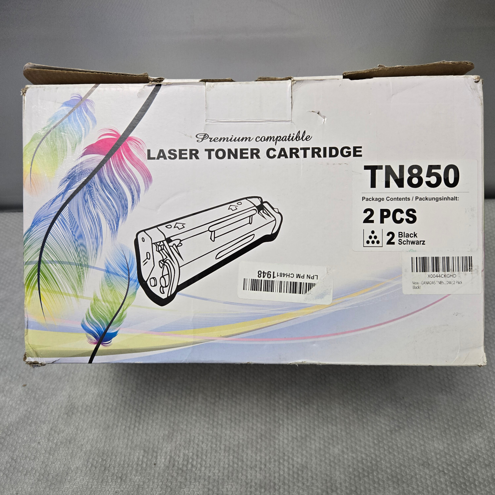 TN850 850 TN-850 2PK For Brother High Yield Black Toner Cartridge