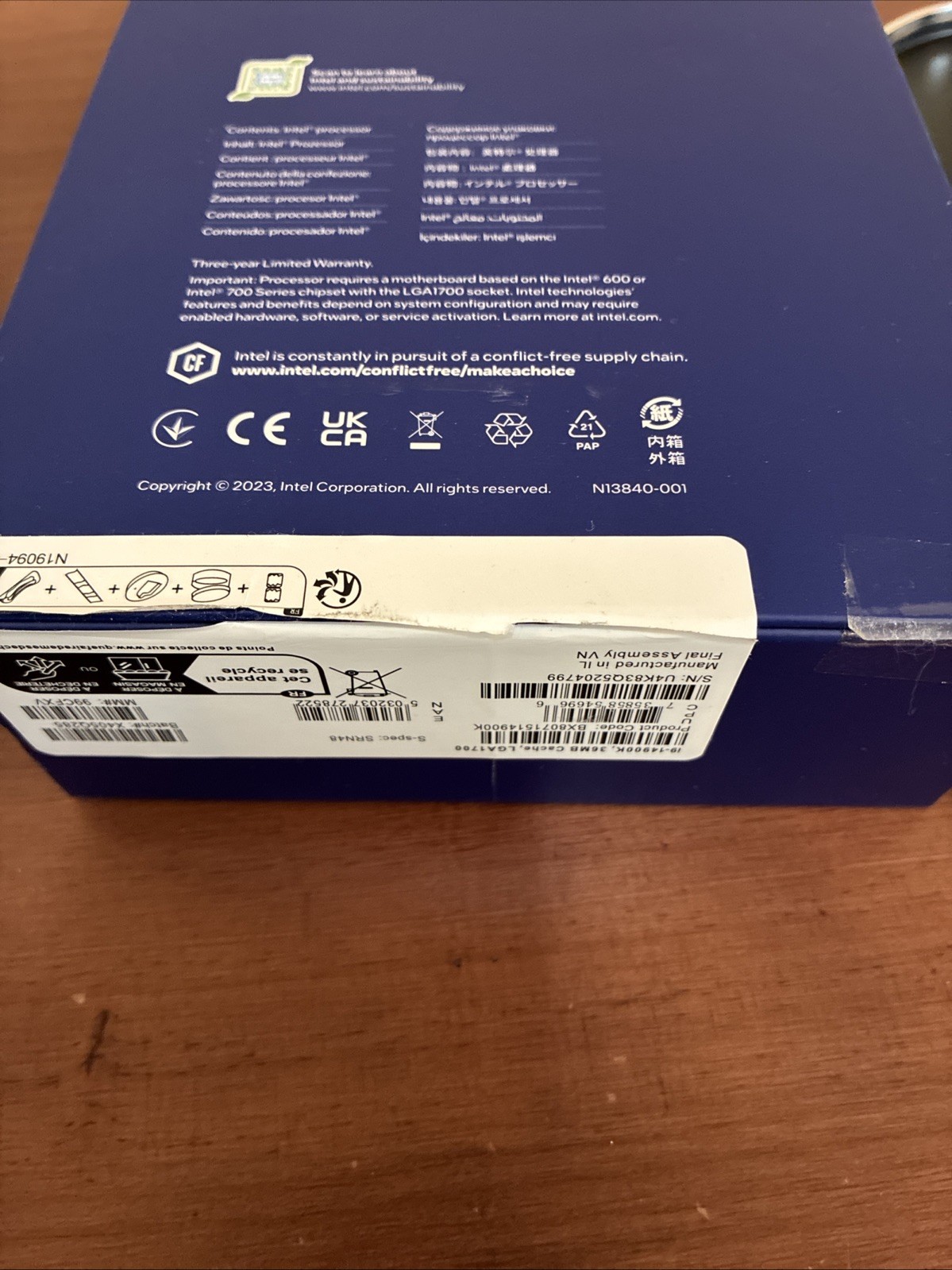 Intel Core i9 i9-14900K Up To 6 GHz CPU 24-Core Open Box