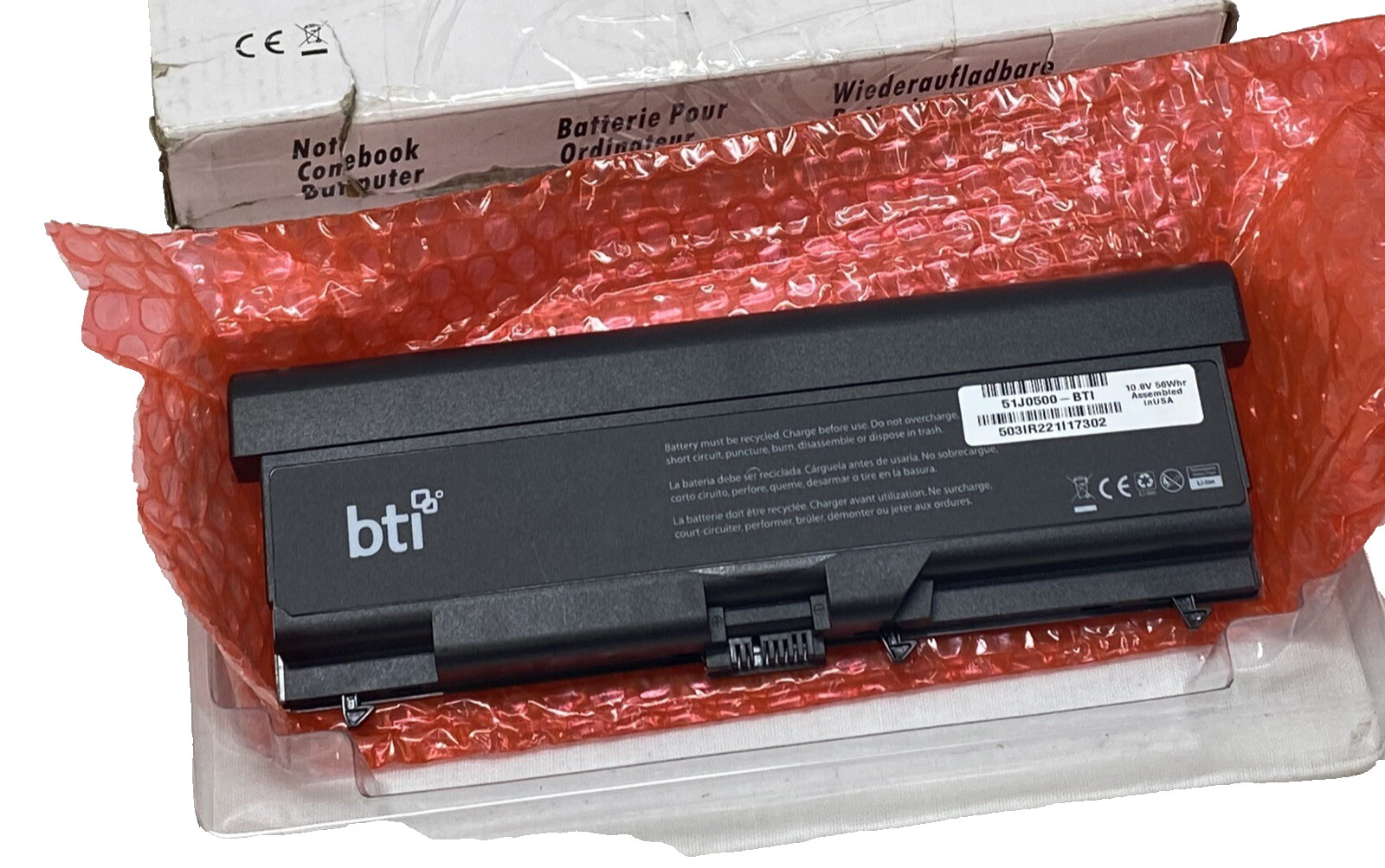 51J0500 – BTI 10.8V 56Whr Lithium Ion Notebook Computer Battery