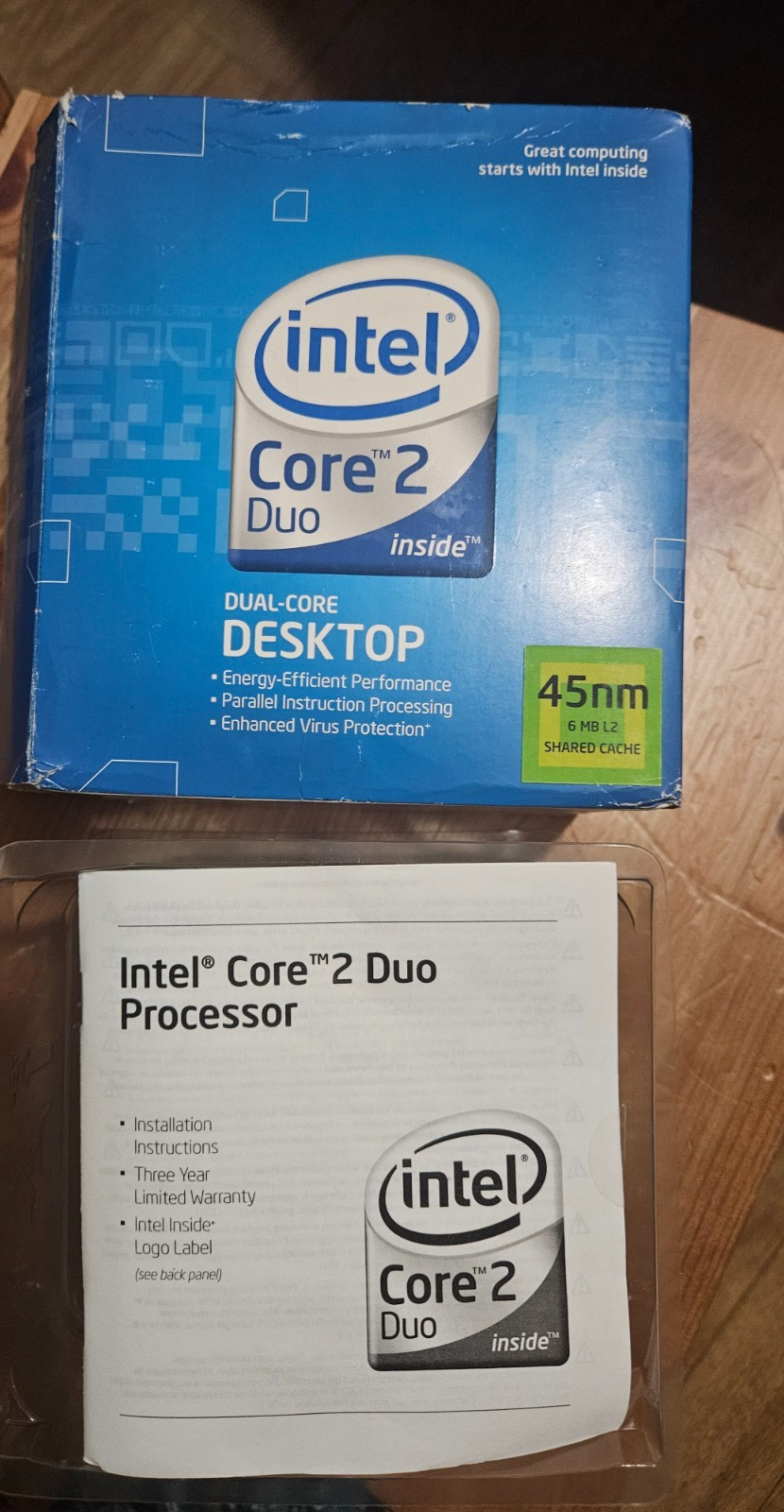 Intel Core 2 Duo Processor E4600 2.4GHz Dual-Core (BX80557E4600) Open Box
