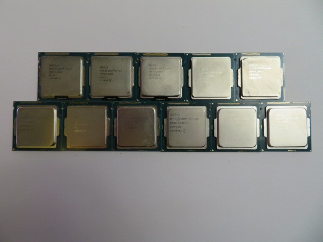 LOT OF 11 INTEL CORE i5 CPUs, 3RD & 4TH GENERATIONS