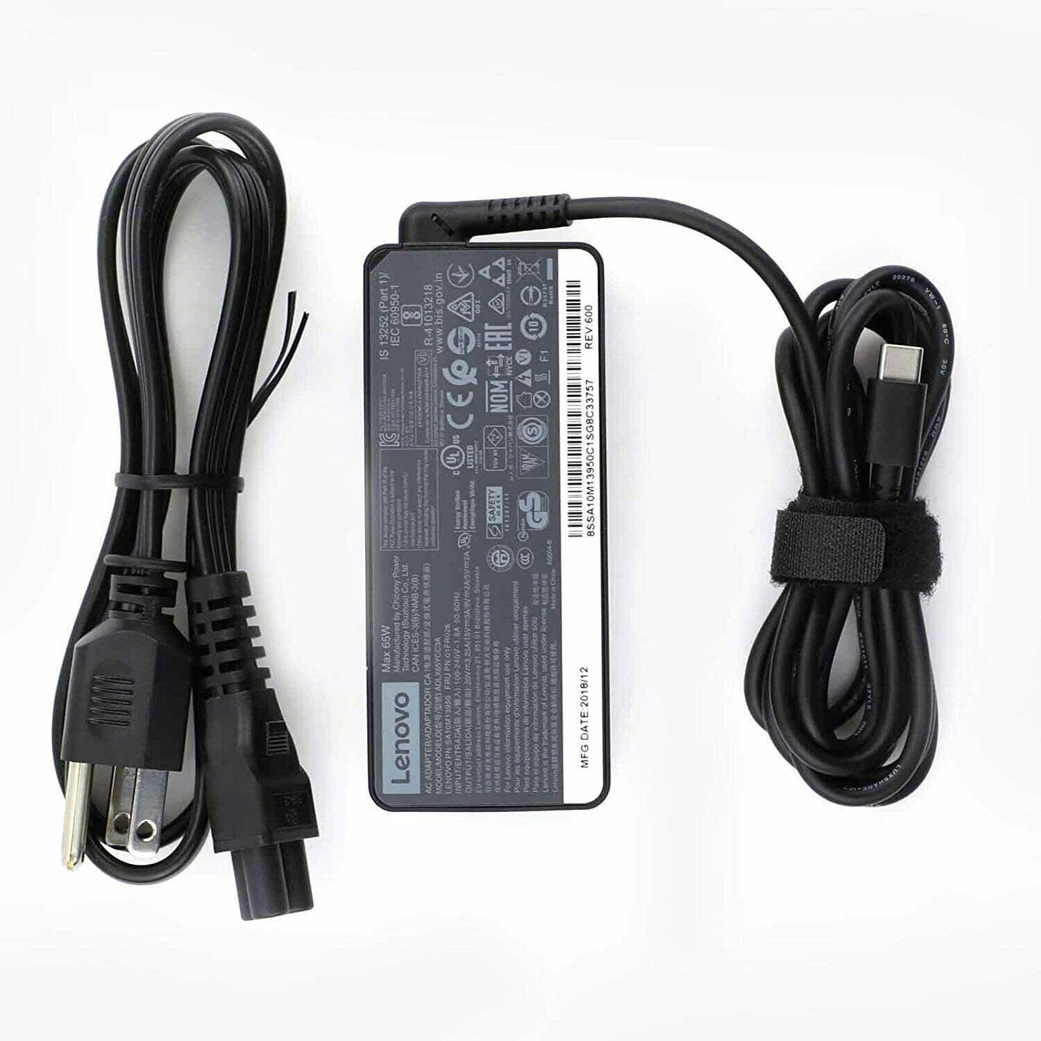 Genuine 65W USB-C Adapter for Lenovo ThinkPad E14 E15 T480s T490 T14 T15 X1 X13
