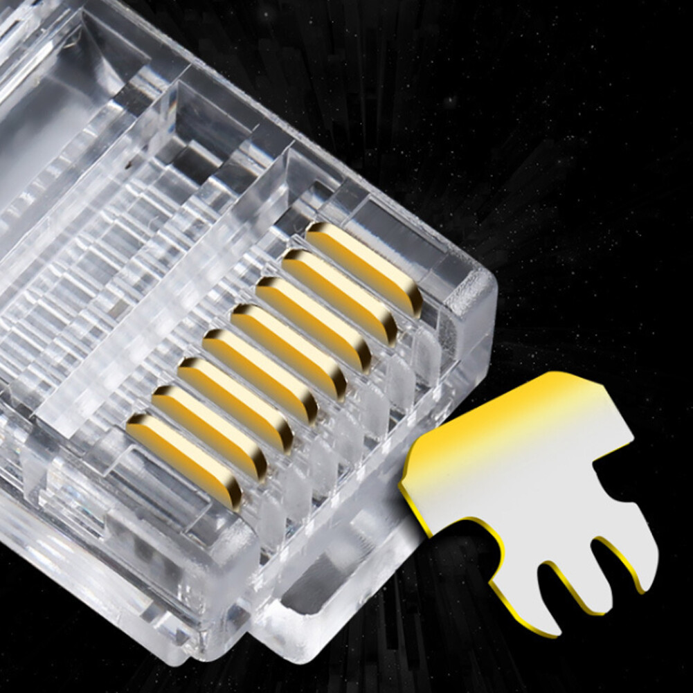 US 100-200Pc Non Pass Through Rj45 8p8c Modular Network Cable Connector Cat6/6a