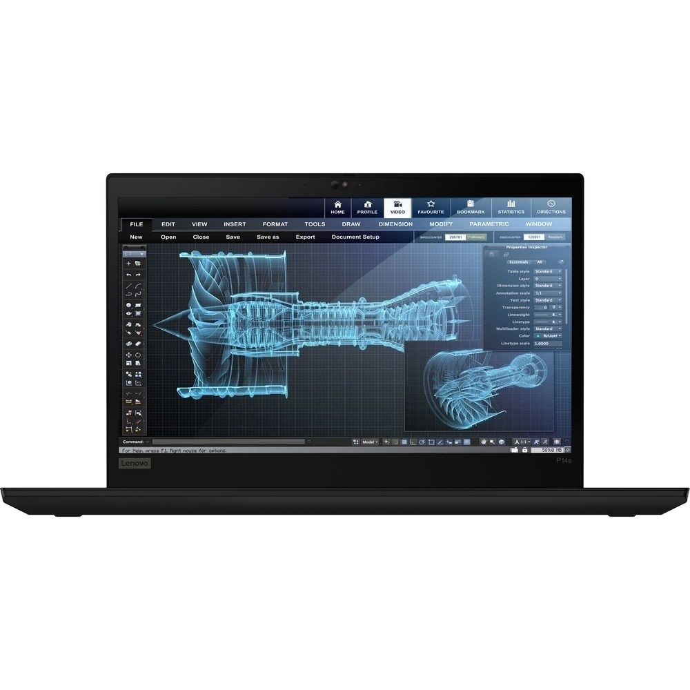 Lenovo ThinkPad P14s Gen 1 14″ 32GB 256GB, Black