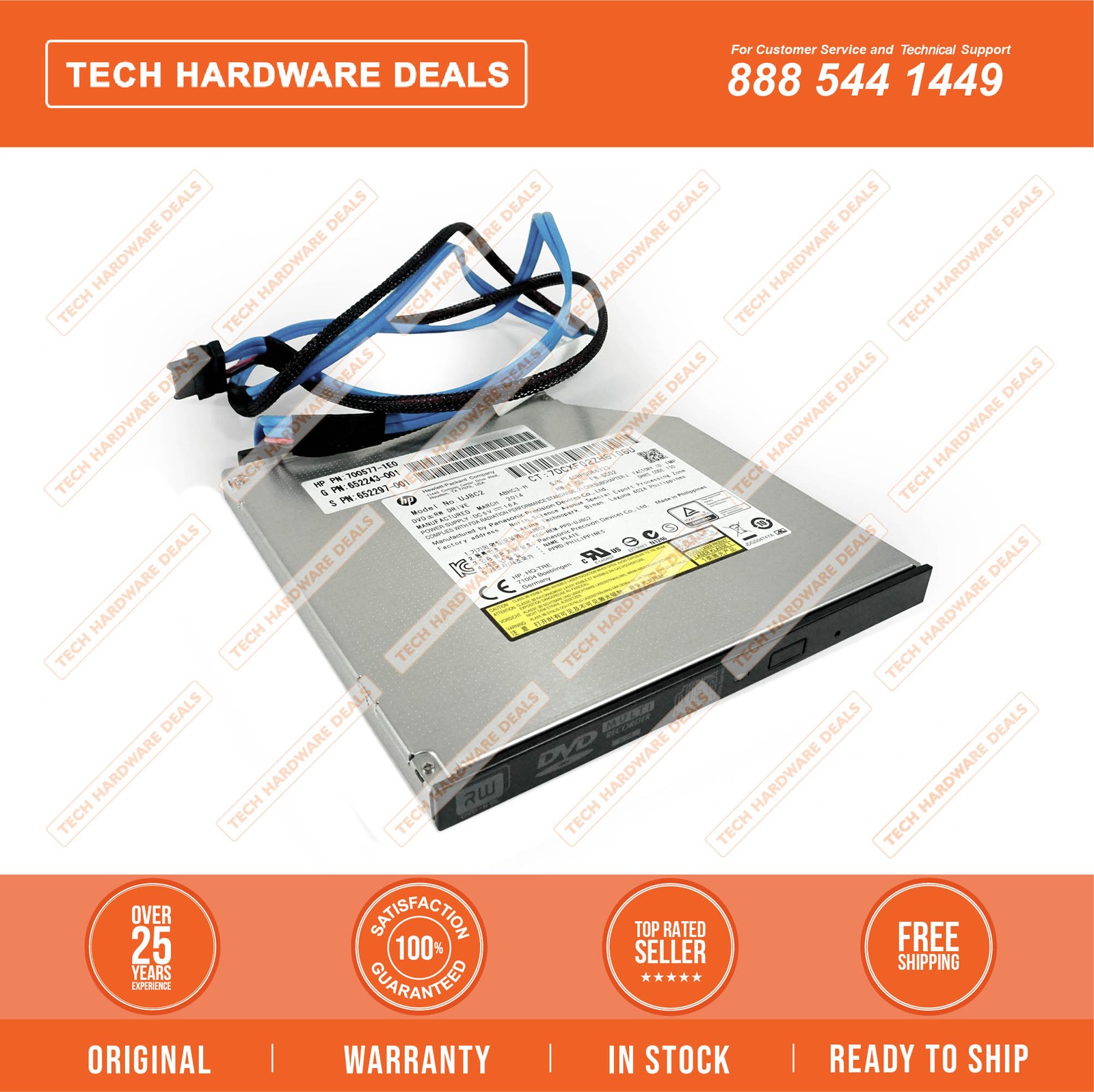 726537-B21 HP 9.5mm SATA DVD-RW JackBlack G9 Optical Drive