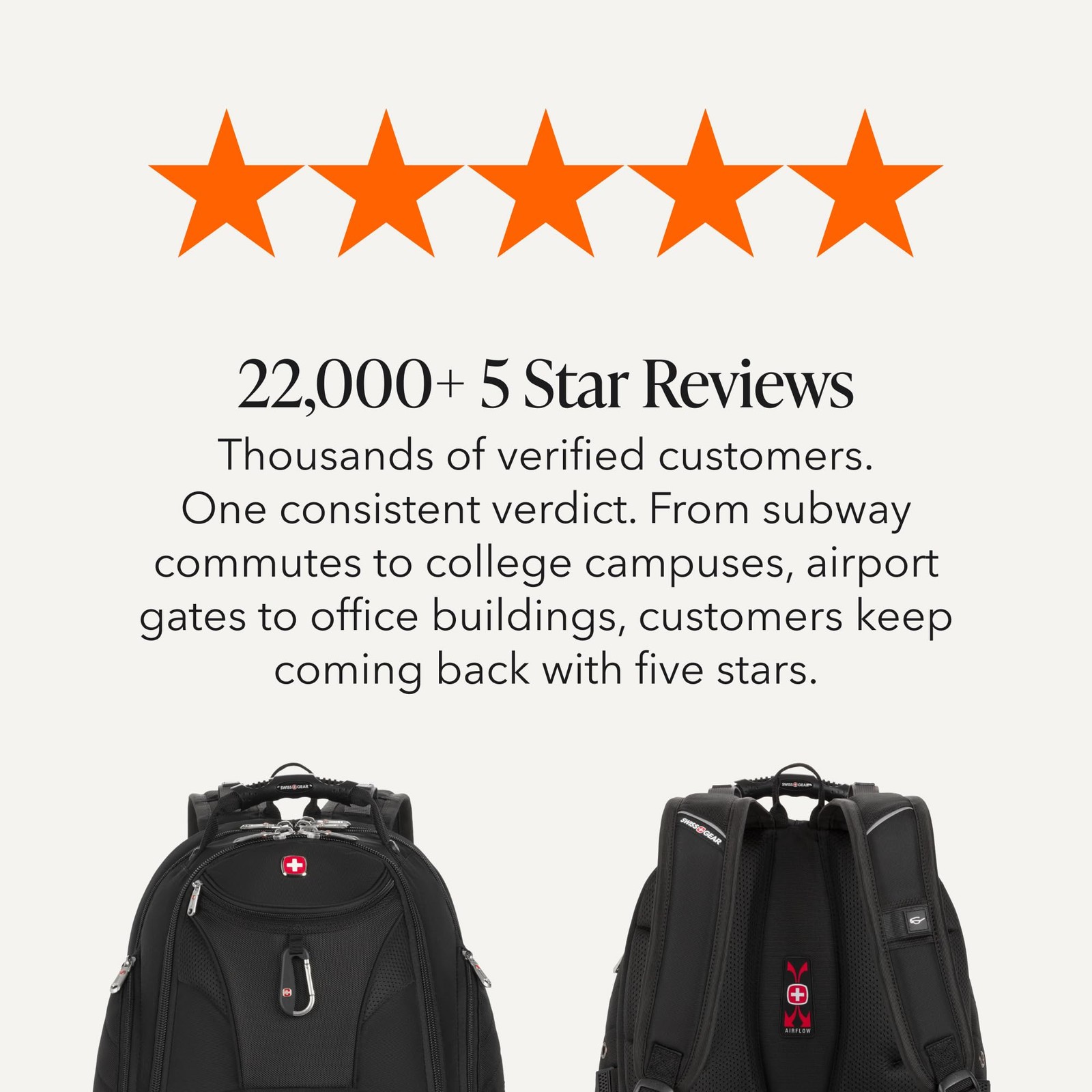 SWISSGEAR 1900 ScanSmart Laptop Backpack 18.5″, Fits Most 17-Inch Laptops 31L