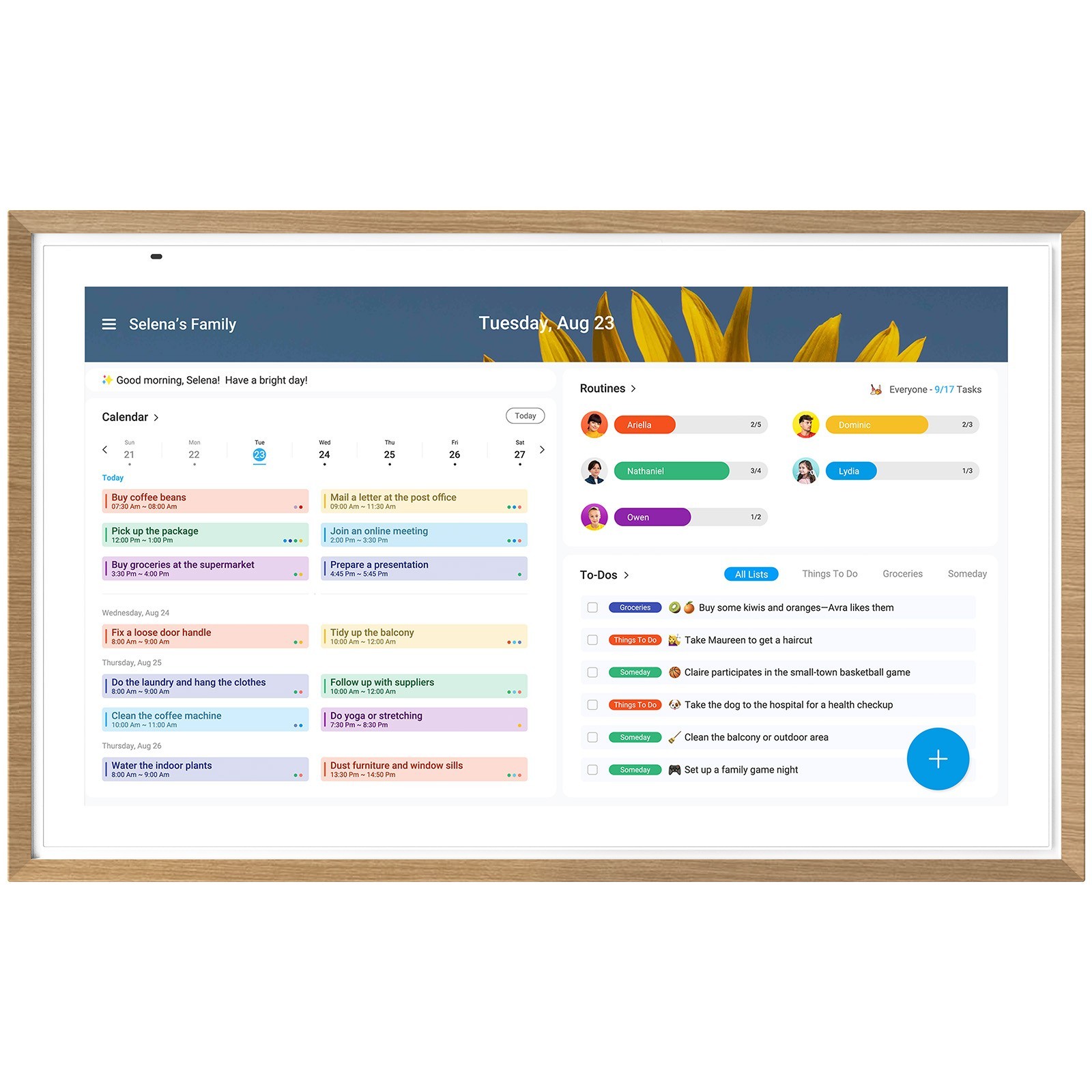 ApoloSign 15.6 inch Digital Calendar Smart Family Wall Planner(Factory Restored)