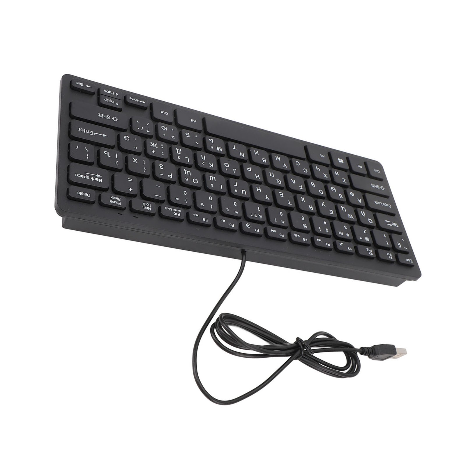 78-Key Slim USB Keyboard Ergonomic For PC/Desktop (Russian)
