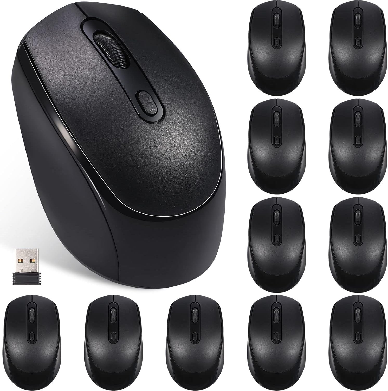 2.4GHz Wireless Cordless Optical Mouse Mice+USB Receiver for PC