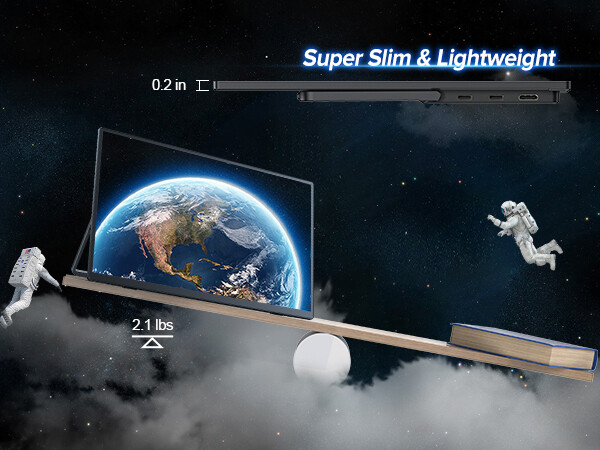 2K 144Hz Tragbarer Monitor, UPERFECT 17.3″ Portable Display 2560*1440 QHD DHR US