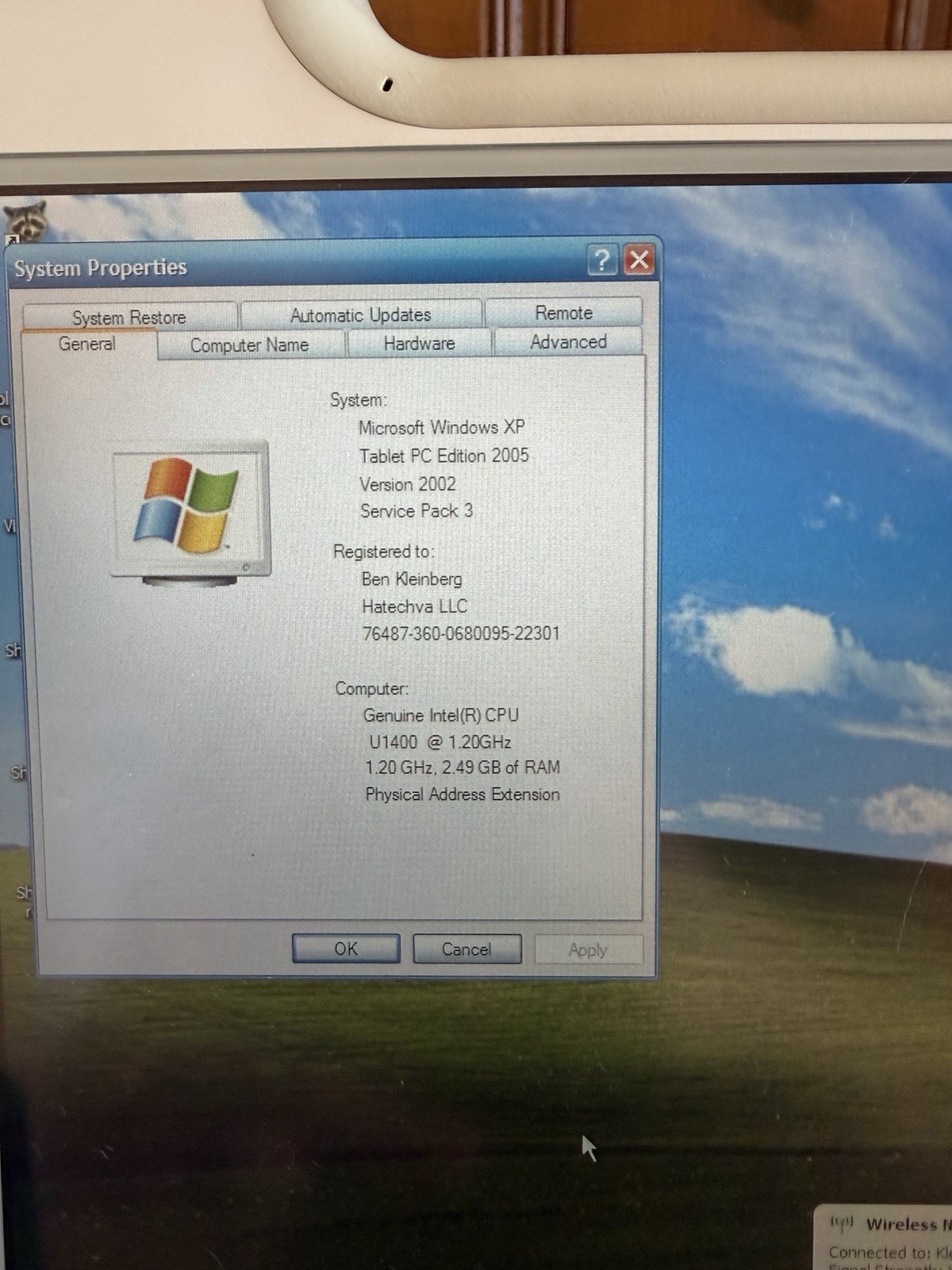 Motion Computing C5 Core Solo 1.2 1.5 GB RAM 64GB SSD XP SP3