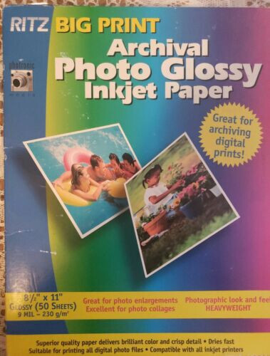 Archival Photo Glossy Paper 8 1/2 x 11″ 50sheets – Ink Jet