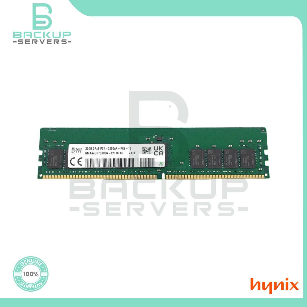 HMAA4GR7CJR8N-XN Hynix 32GB 3200MHz PC4-25600 CL22 288-Pin 2Rx8 ECC Reg Memory