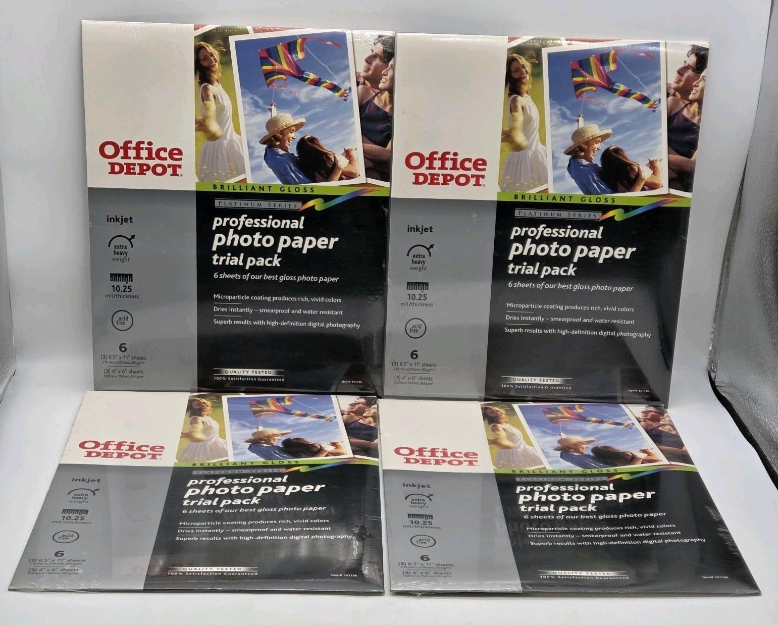 Office Depot Professional Photo Paper 8.5″x 11″ & 4″x6″ 3 Sheets Ea. Gloss 4 Pks