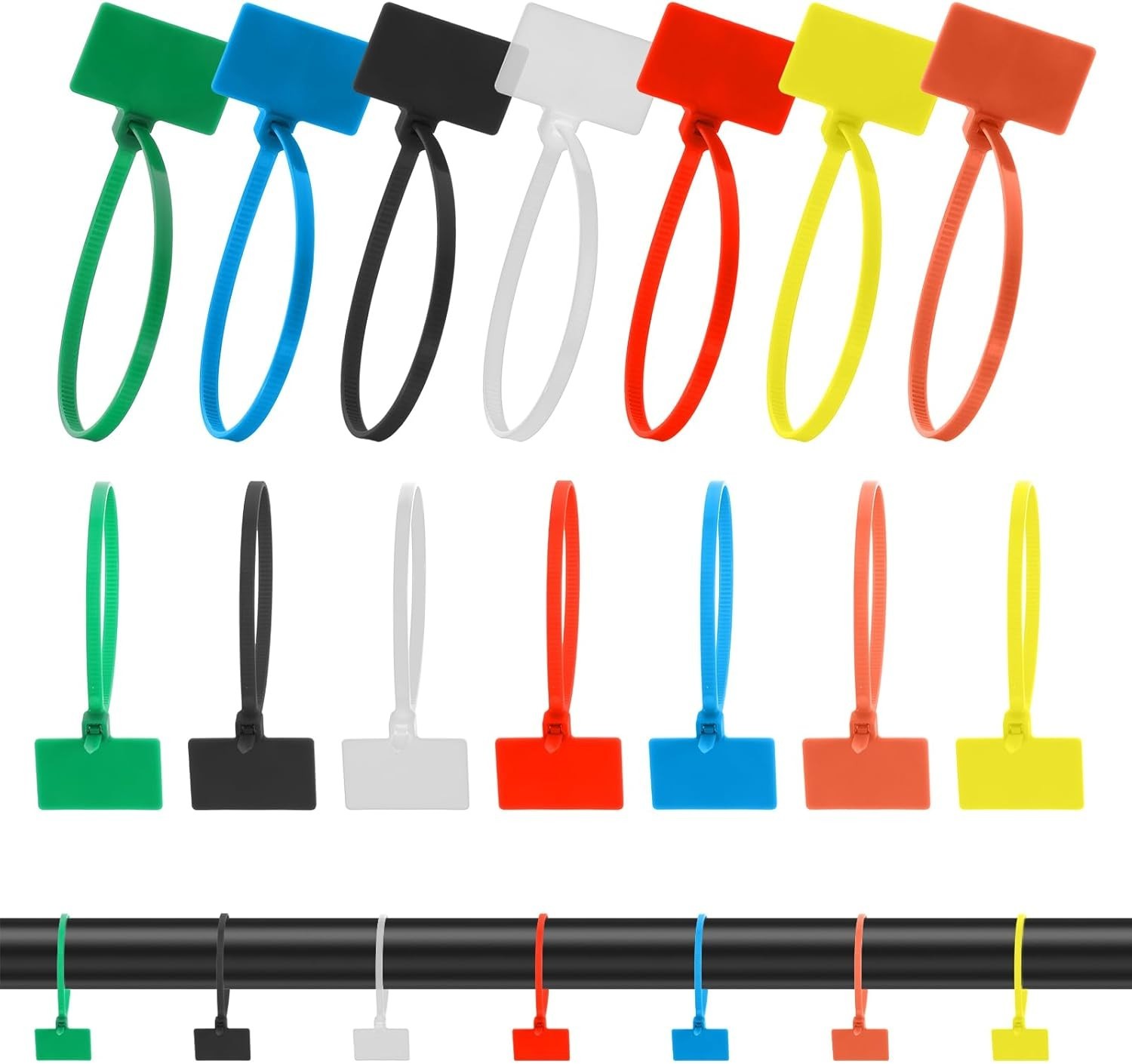 Cable Labels Tags 100 Pcs Cord Labels Multi-Color Electronic Cable Identifica…