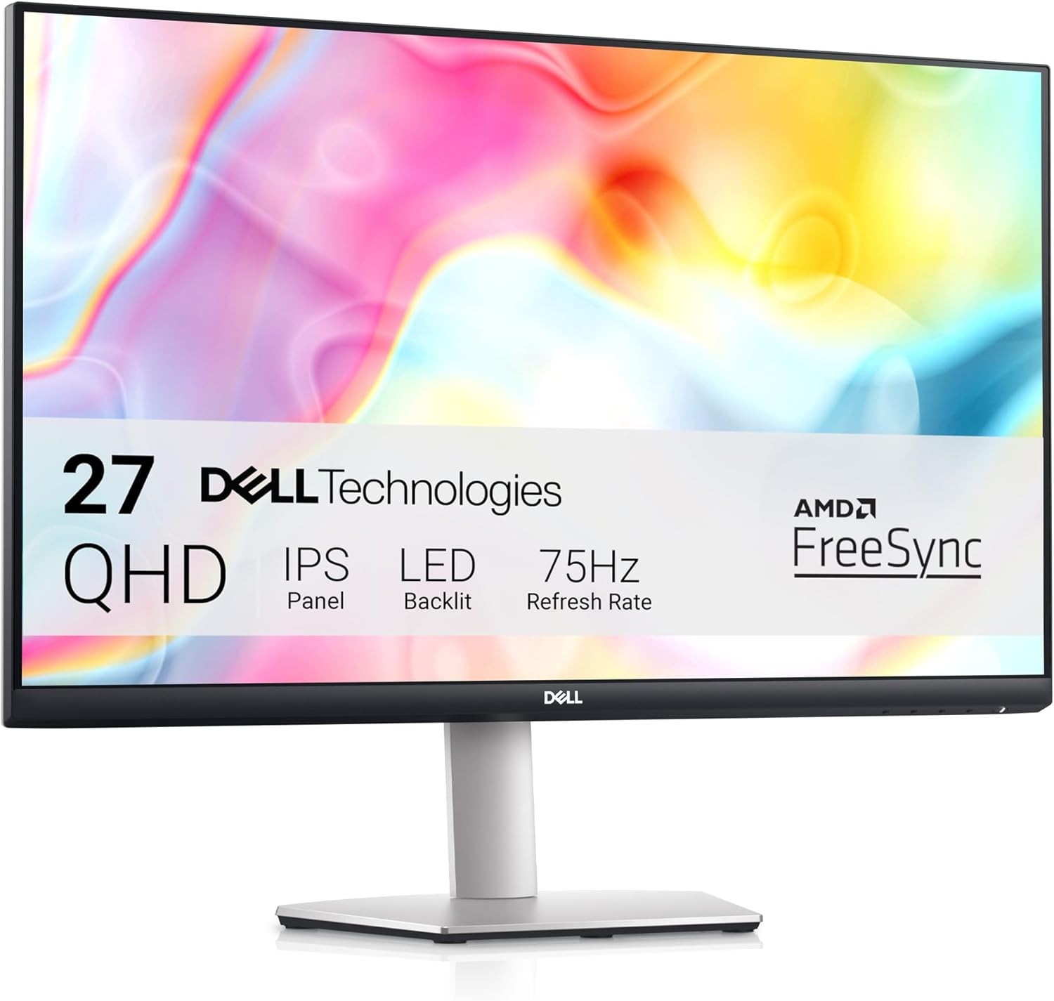 Dell S2722DC Monitor WQHD 2560×1440 75Hz USB C Built in Speaker Platinum Silver