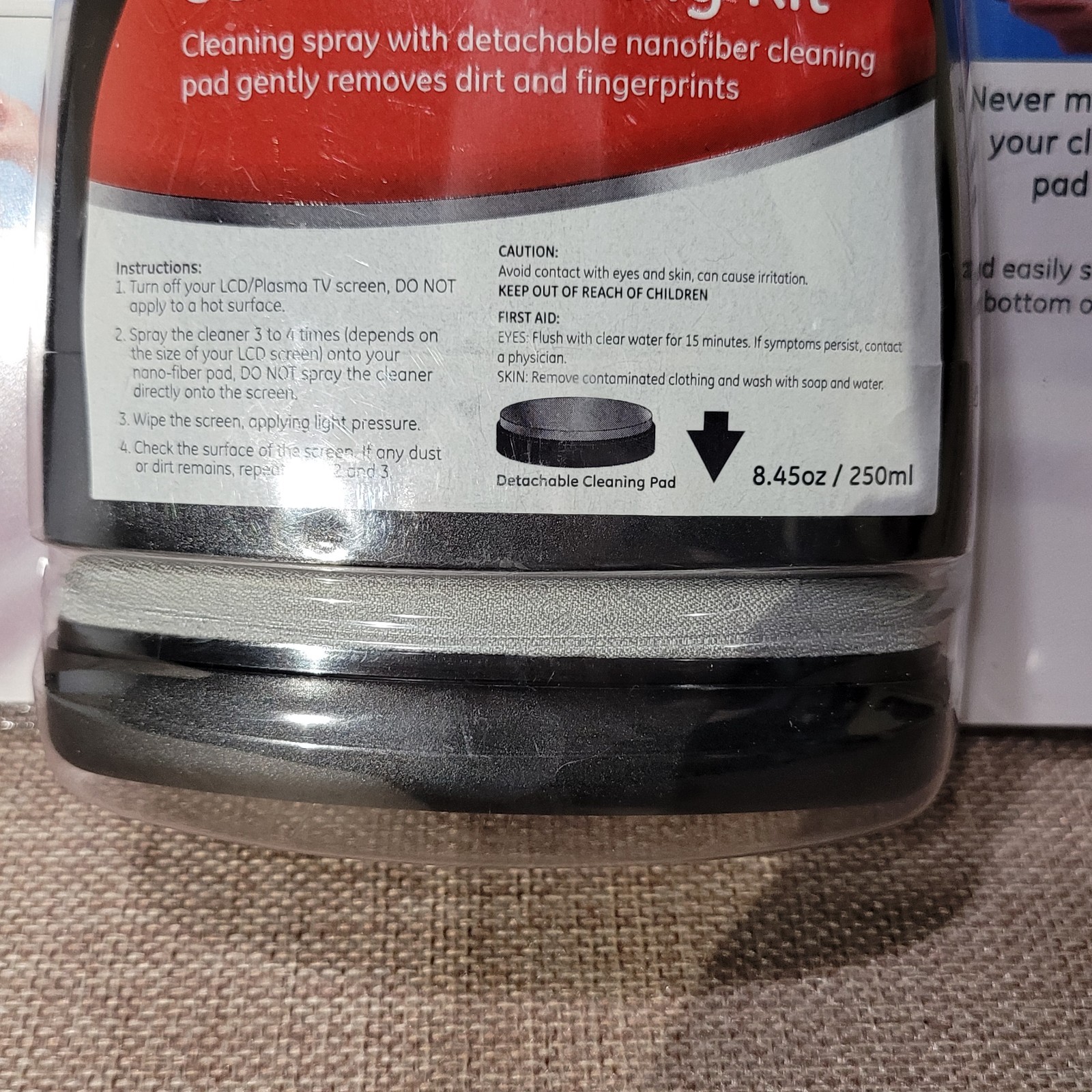 LCD / Plasma Screen Cleaning Kit 8.45 oz Cleaning Spray with Nanofiber Pad