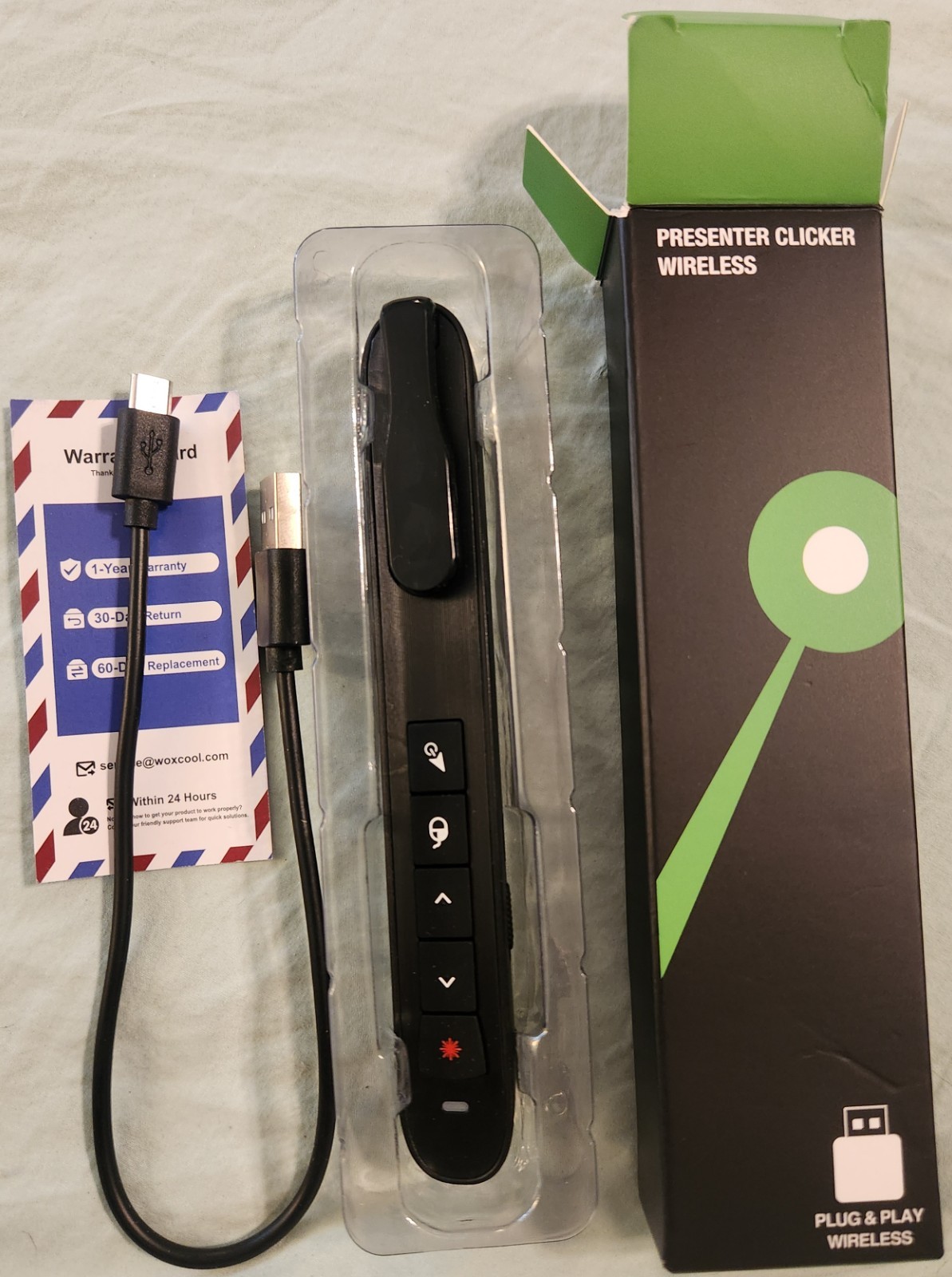 Wireless Presenter Remote Air Mouse Rechargeable USB C PowerPoint Slide Clicker