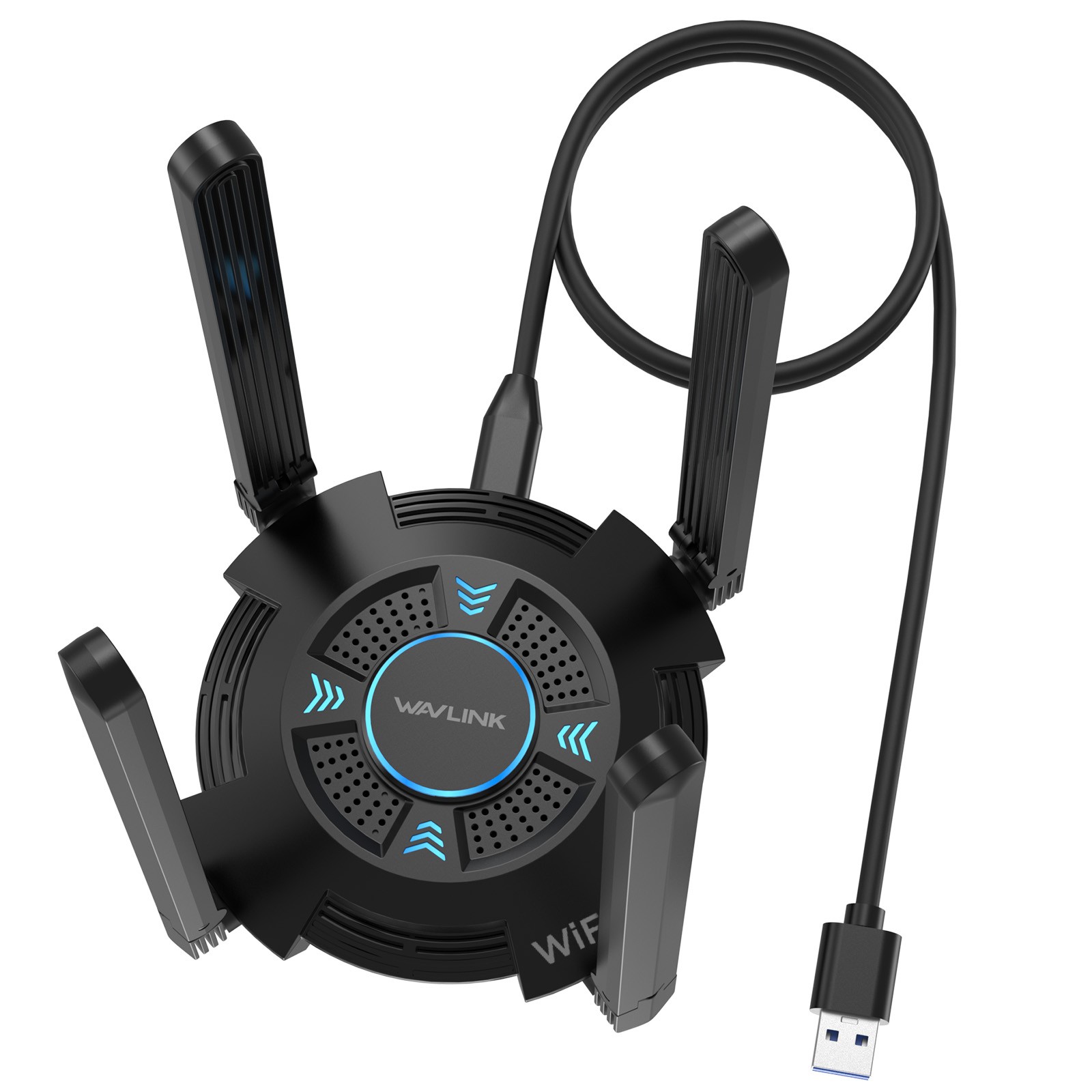WiFi 7 BE6500 Tri-Band USB 3.0 Wireless Network Adapter with Built-in Driver