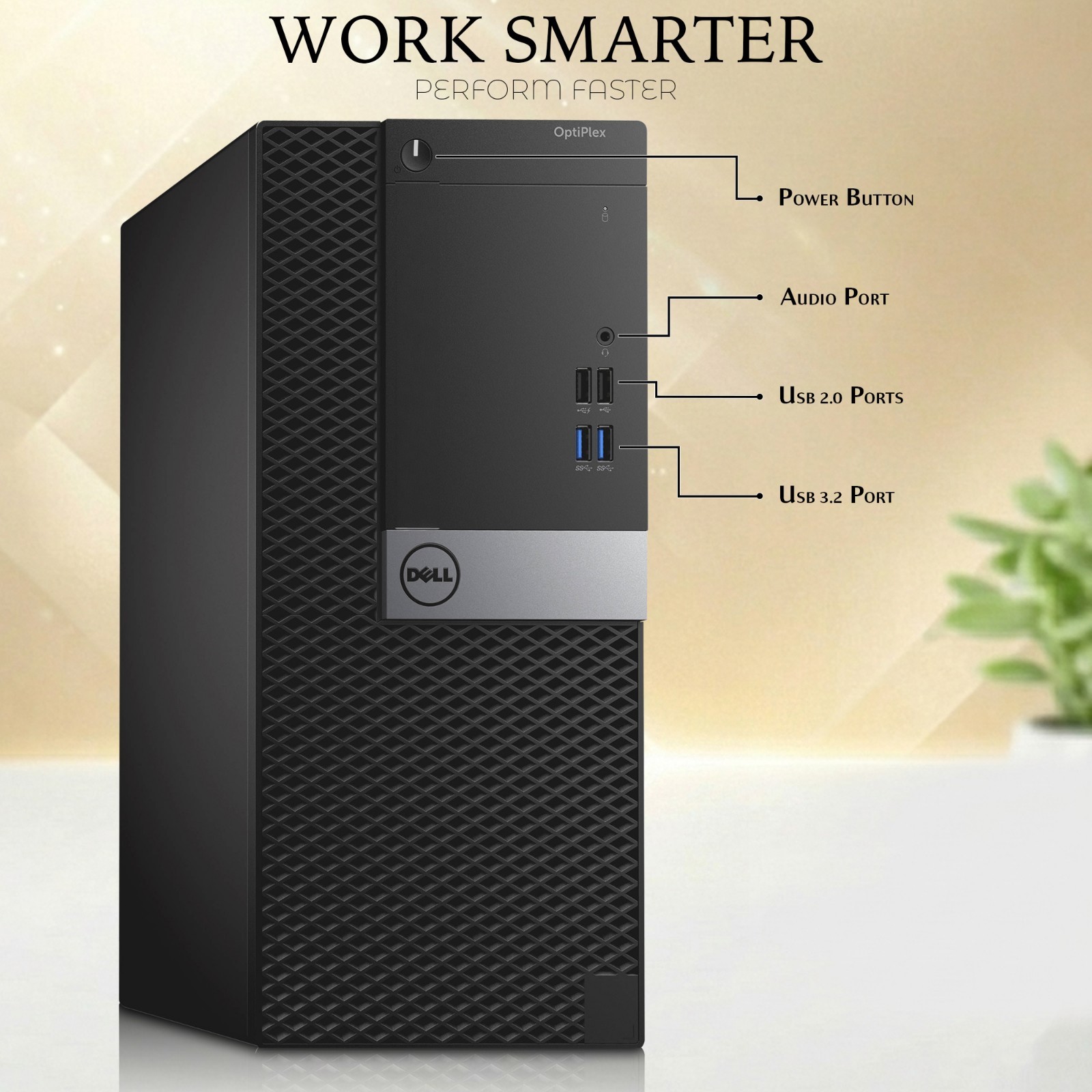Dell 5040 MT Desktop PC i7-6th 16GB RAM 256GB SSD Built-in Wi-Fi Windows 11 Pro
